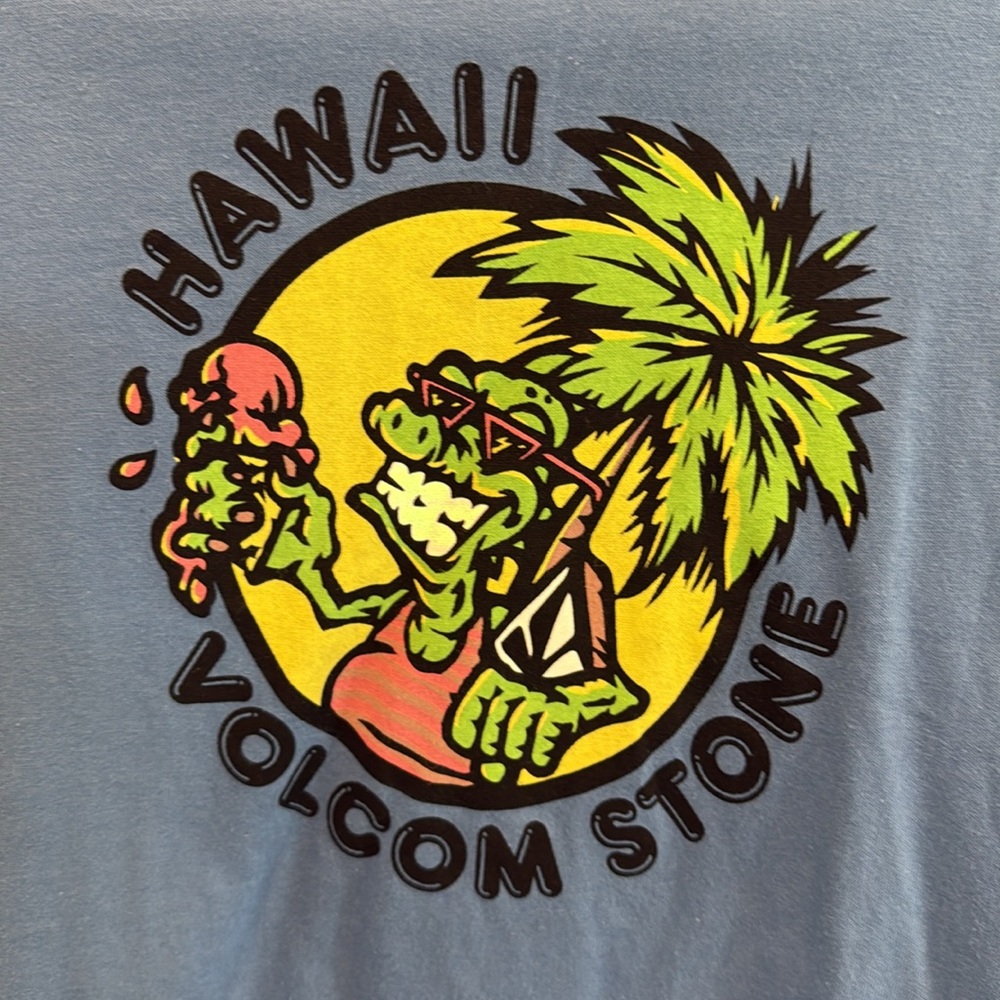 Volcom Kids Blue Graphic T-Shirt - Picture 3 of 7
